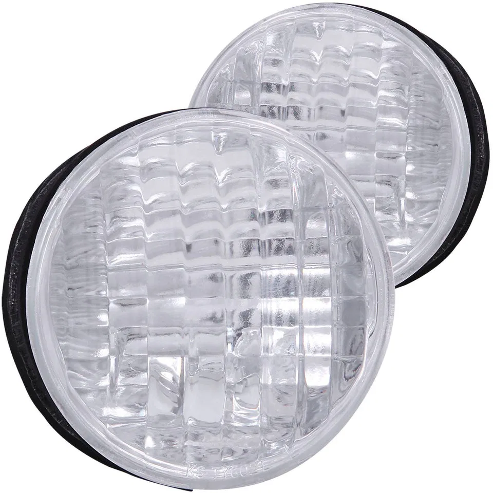 221214 – ANZO Tail Light Assembly, Uses Stock Bulbs Clear Lens Chrome Housing Set of 2